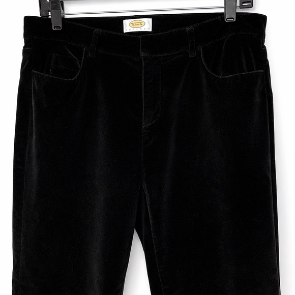 Talbots Petites Black Velvet Dress Pants Size 8 Stretch Five Pocket Classic Fit - Picture 5 of 7